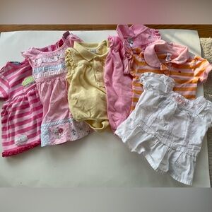 Adorable Baby girl summer bundle (6 items) 3-6 months dresses, one piece etc